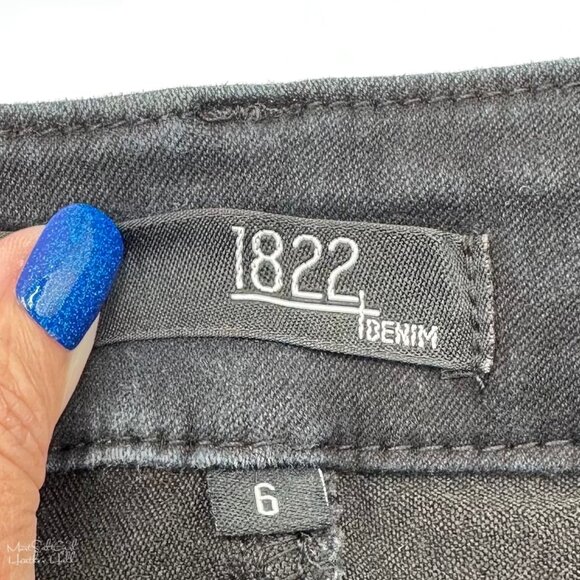 1822 Denim Black Jegging Shorts Size 6 - Picture 3 of 5